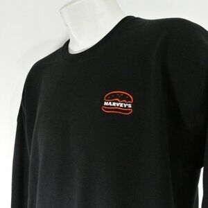 HARVEY'S Hamburgers Fast Food Employee Uniform Sweatshirt NEW Size M Medium